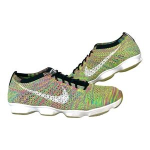 Nike Flyknit Zoom Agility Multi Color Sneakers Womens 9 Running Shoes